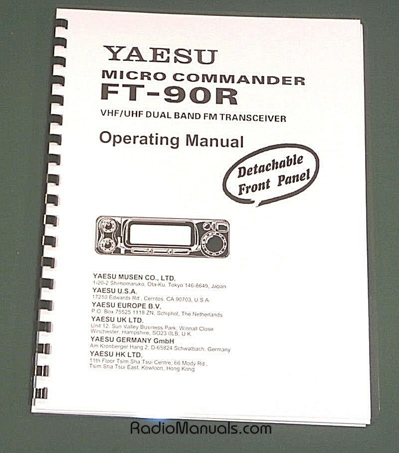 Yaesu FT-90R Instruction Manual - Click Image to Close